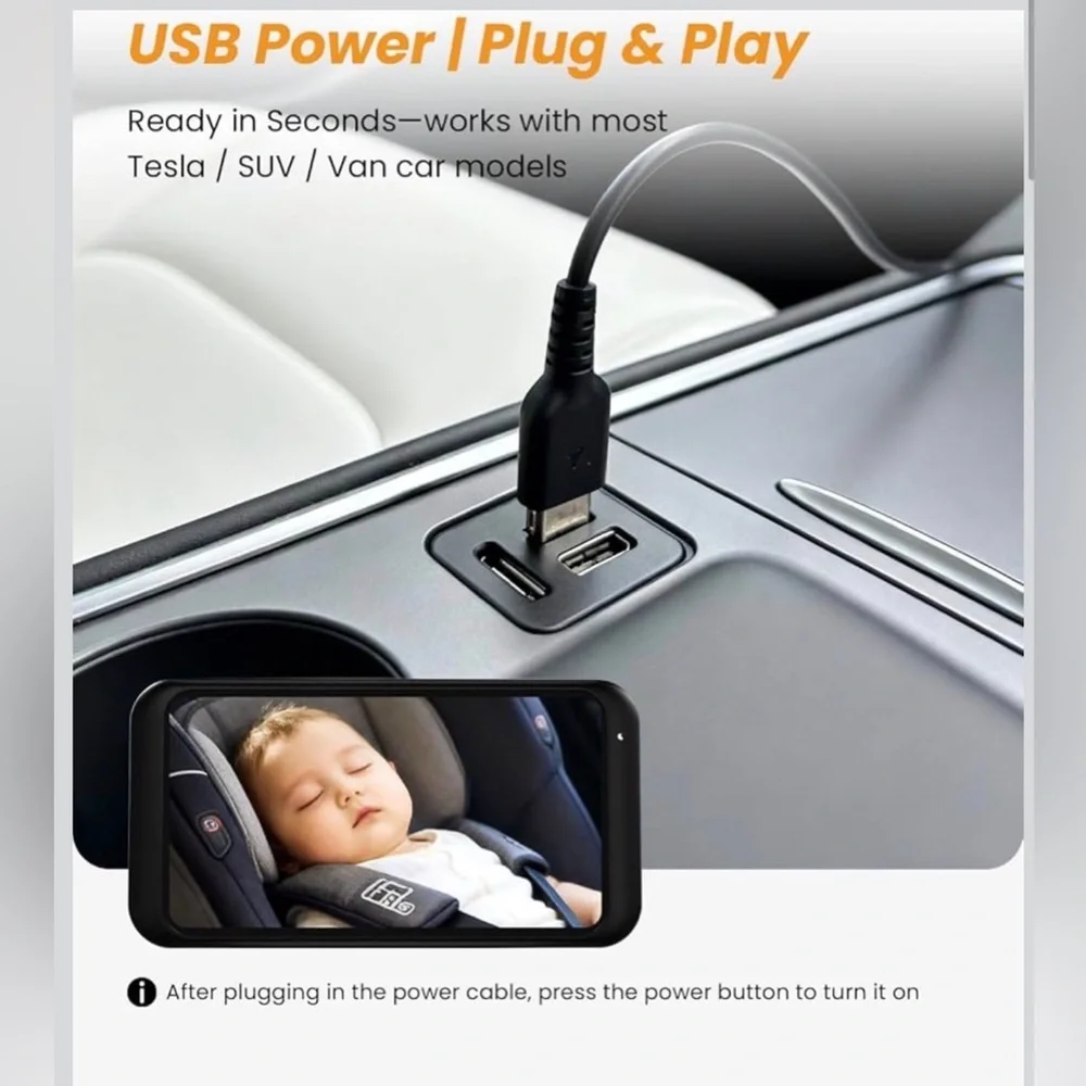 Babyvue BV2 USB Baby Car Camera, 4.5'' HD 1080P - NEW - Picture 5 of 10